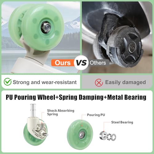 ROPLUS Aluminum Frame Jelly Wheels Luggage