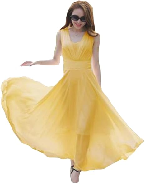 Amazon Co Jp ニカ レディースファッション ワンピース レディース 可愛い ドレス タンクトップ チョッキ Aライン ノースリーブ 夏 旅行 ロングワンピース 快適 柔らかい 服 ファッション小物