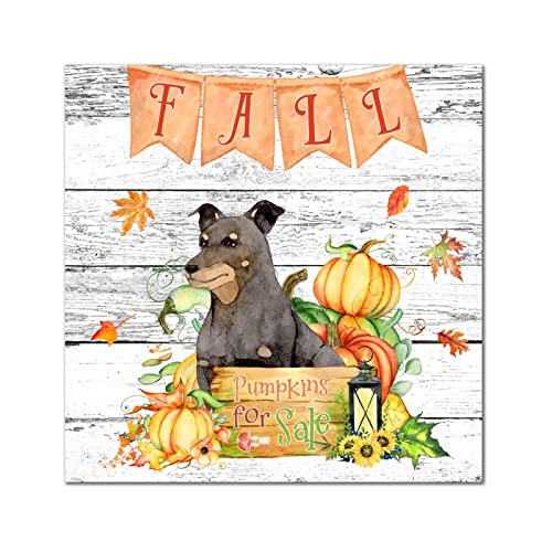 Tableau bois rustique Fall Pumpkins de qualité pour maison 35cm