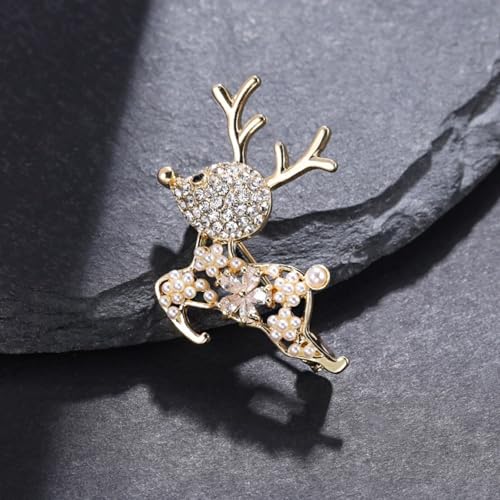 Image of Enamel Brooch Pin For Women Men, Vintage American Flag Crystal Lapel Pin, Christmas Brooch Suit Dress Clips Accessory Gift