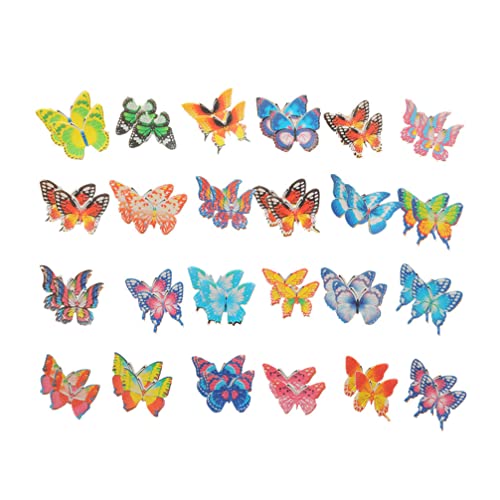 Sewroro Edible Butterfly Cupcake Toppers Dessert Toppers 356 Pcs Sticky Rice Paper Butterfly Cake Ornament for Wedding Birthday Party Food Decoration