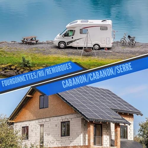 Kit de Panneaux Solaires 300W 12V 24V IP67 ¡§|tanche Contr?leur Char 50A pour Camping-car Caravane Bateau Randonn¡§|e Outdoor ¡§|quipements ¡§|lectroniques