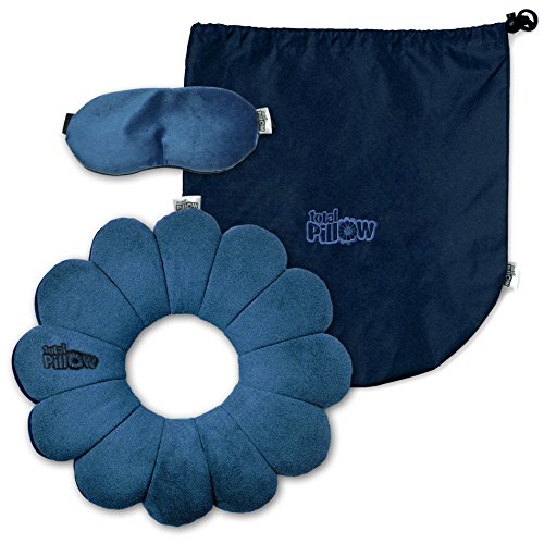 Total Pillow Jumbo Deluxe Set Microbead Pillow and Back Brace Supports Neck, Back and Knees for Supreme Comfort