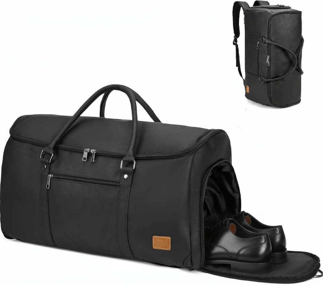 seyfocnia Garment Bags for Travel Carry On Garment Bag Backpack Convertible Garment Duffle Bag for Men Women 4