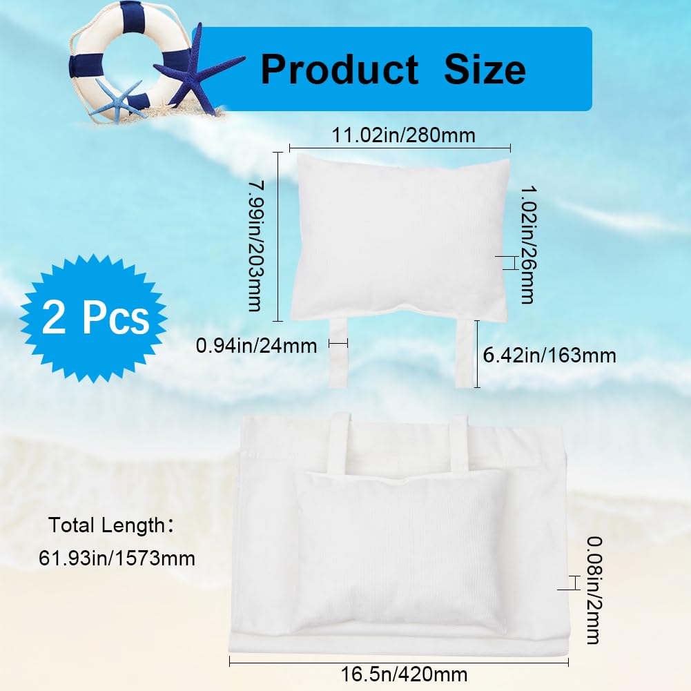 GORGECRAFT Sedia a Sdraio da Spiaggia in Tela Pieghevole con Cuscino Bianco di Ricambio per Esterni Patio Giardino