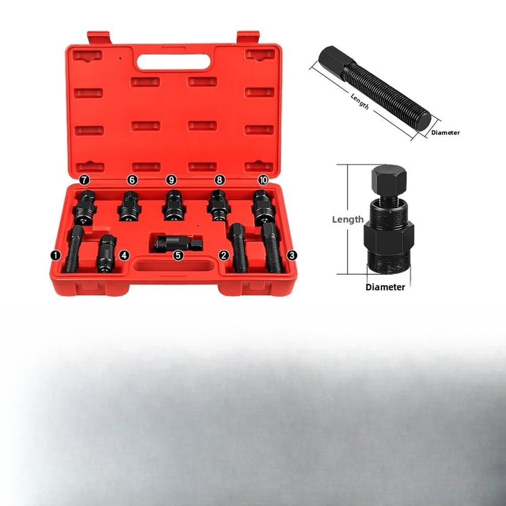 Kit di rimozione rotore motore moto, 10 pezzi in acciaio per estrattore magneto, con filettatura di precisione per servizio volano