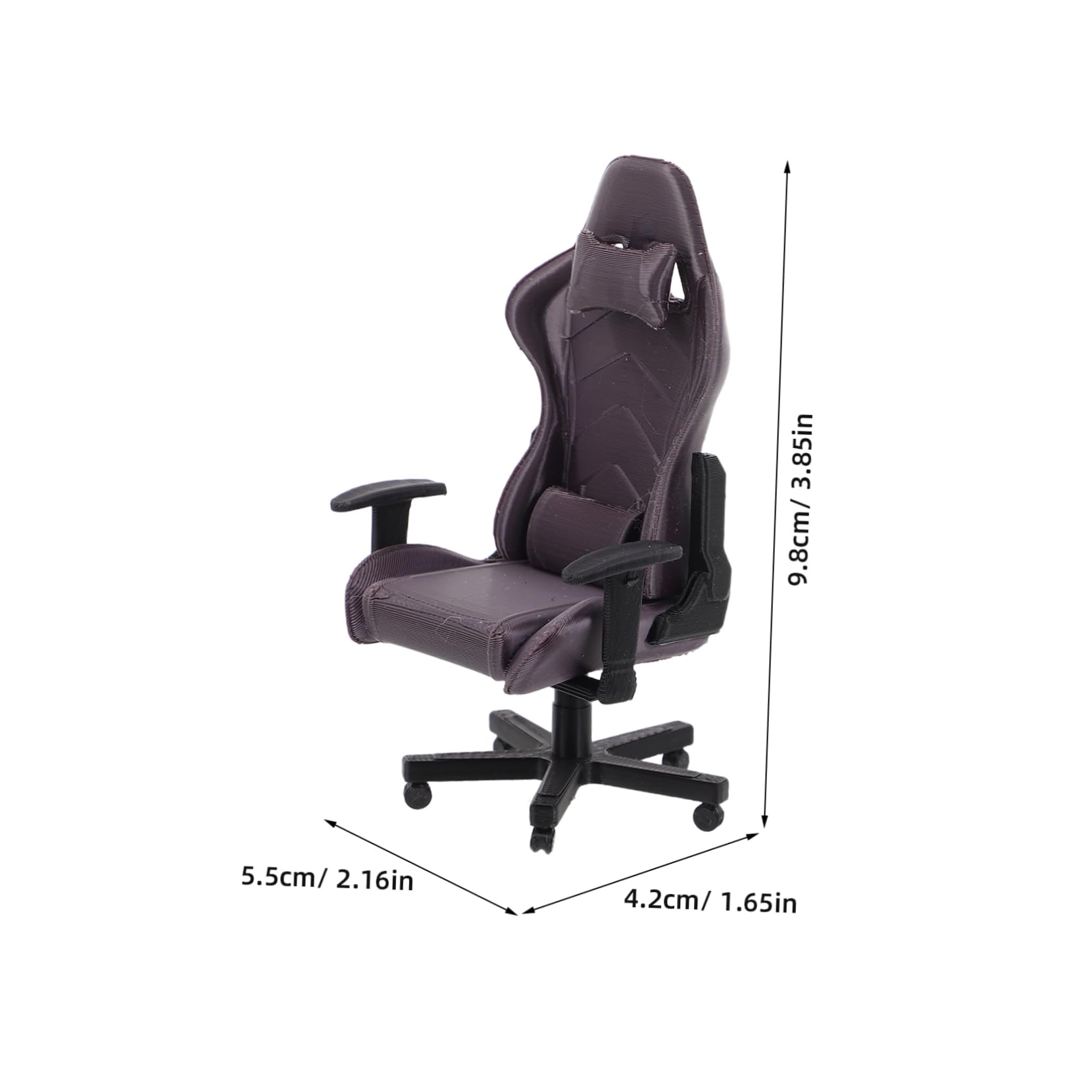 HOMOBABE Miniature Gaming Chair 1 12 Scale Tiny Office Computer Chair Dollhouse Furniture for Collector Display and Doll House Scenes - Image 2