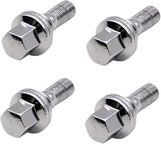 4PCS Auto Radschrauben Muttern Trim Flach Sitz Unterlegscheibe Ersatz für Peugeot 1007 206 207 307 308 406 Citroen C5 C4L 540567 5405.67 Galvanik M12 X 1.25mm