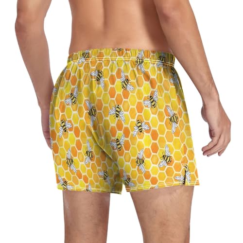 Image of Men's Boxer Shorts Cotton Loose Underwear with Button Fly