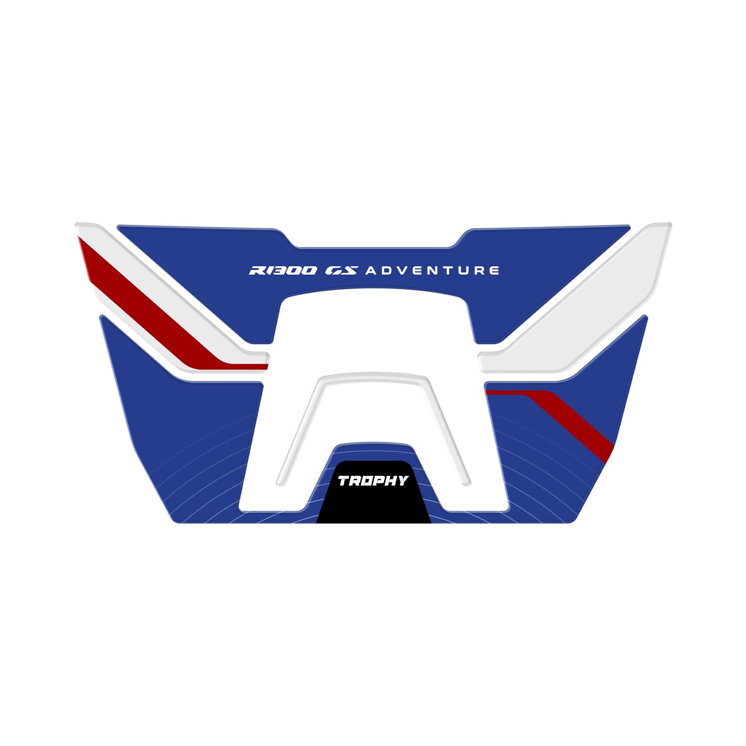 Az Graphishop Adesivo Vano porta oggetti in Resina effetto 3D Compatibile con Bmw R 1300 GS Adventure Protezione da urti e graffi Made in Italy FM-1150 (Trophy)