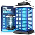 Bug Zapper Outdoor, Mosquito Zapper 2 in 1 Portable & Rechargeable Bug Zapper Outdoor with 5000mAh Battery & LED Night Light, 4000V Electric Fly Zapper for Outside,Patio,Backyard,Garden Blue