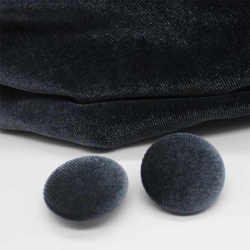 CEMELI 10PCS 10-28MM Gold velvet Round Fabric Cloth Covered Buttons Velvet Buttons With Metal Shank Buttons For Clothes Crafting Sewing