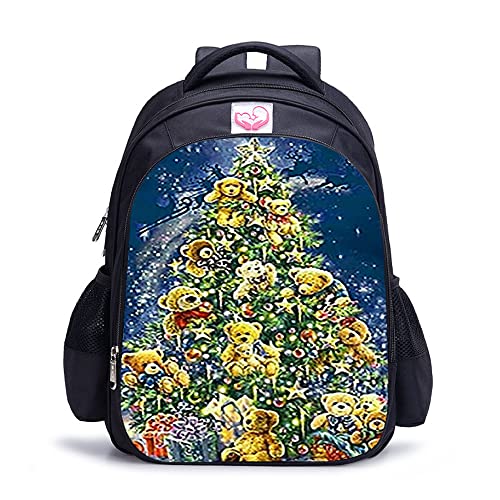 Mochila deportiva de Árbol de Navidad con impresión 3D resistente y tirantes acolchados