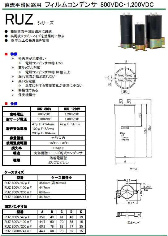 Amazon | SHIZUKI 指月電機製作所 直流平滑回路用 フィルムコンデンサ