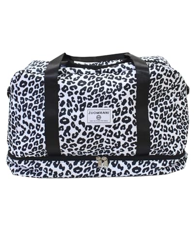 ゴルフバッグ レディース ボストンバッグ 2WAY ショルダーバッグ シューズ靴収納 大容量 大きめ 大きい 小物 かばん 軽量 3-レオパード F