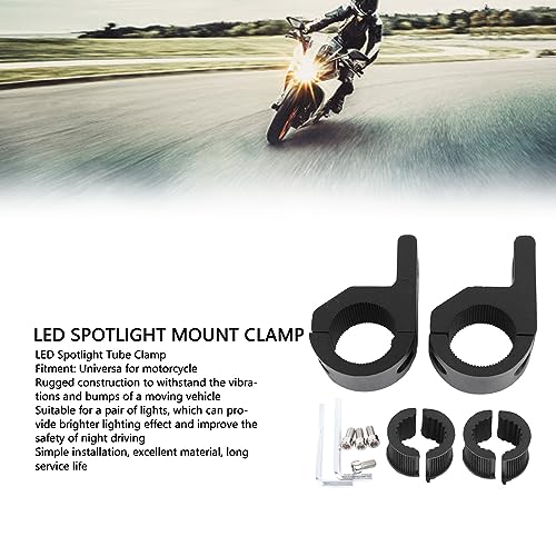 Grcfumo 1 par de braçadeira de tubo de refletor LED, braçadeira de luz LED de liga de alumínio, braç