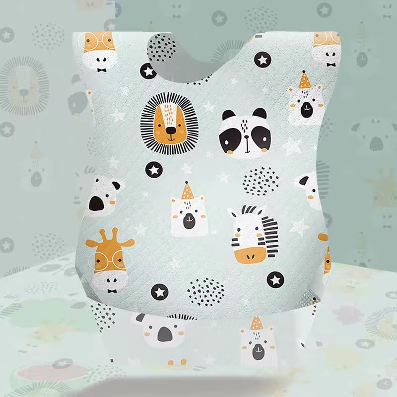 Disposable Baby Bibs – Waterproof & Skin-Friendly | 20 Pack – Perfect for Travel, Feeding, and On-the-Go Use