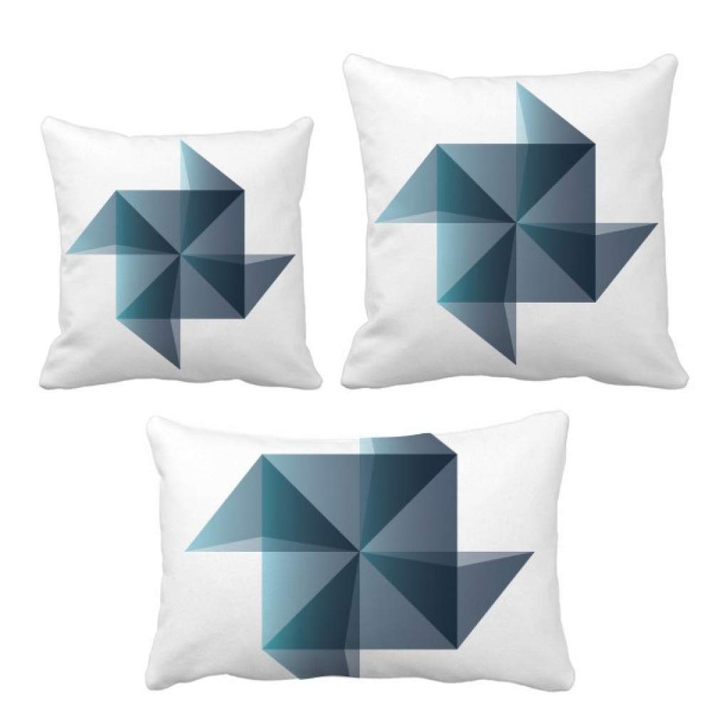 Housse de coussin origami géométrique et décoration de salon au motif abstrait moderne