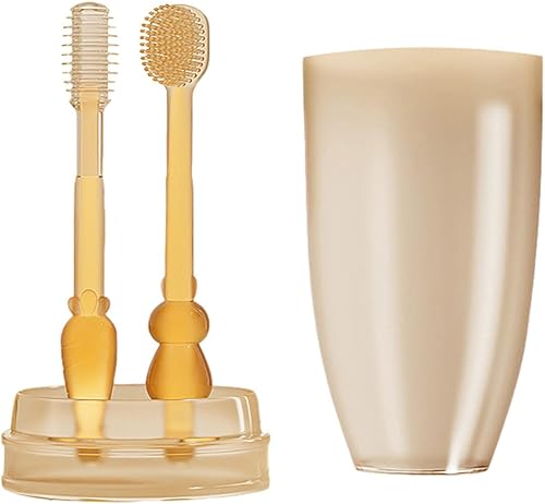 Cepillo de dientes de entrenamiento para bebés, cabezal de cepillo de silicona suave, cepillo de dientes para bebés, cepillo de dientes para niños