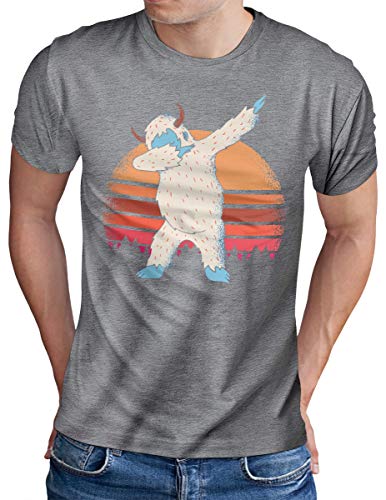 T-shirt homme gris dabbing yeti monster OM3 S au 5XL