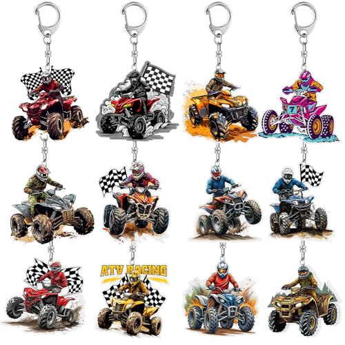 Lcnjscgo ATV Keychains 12 pcs Party Favors & Gifts