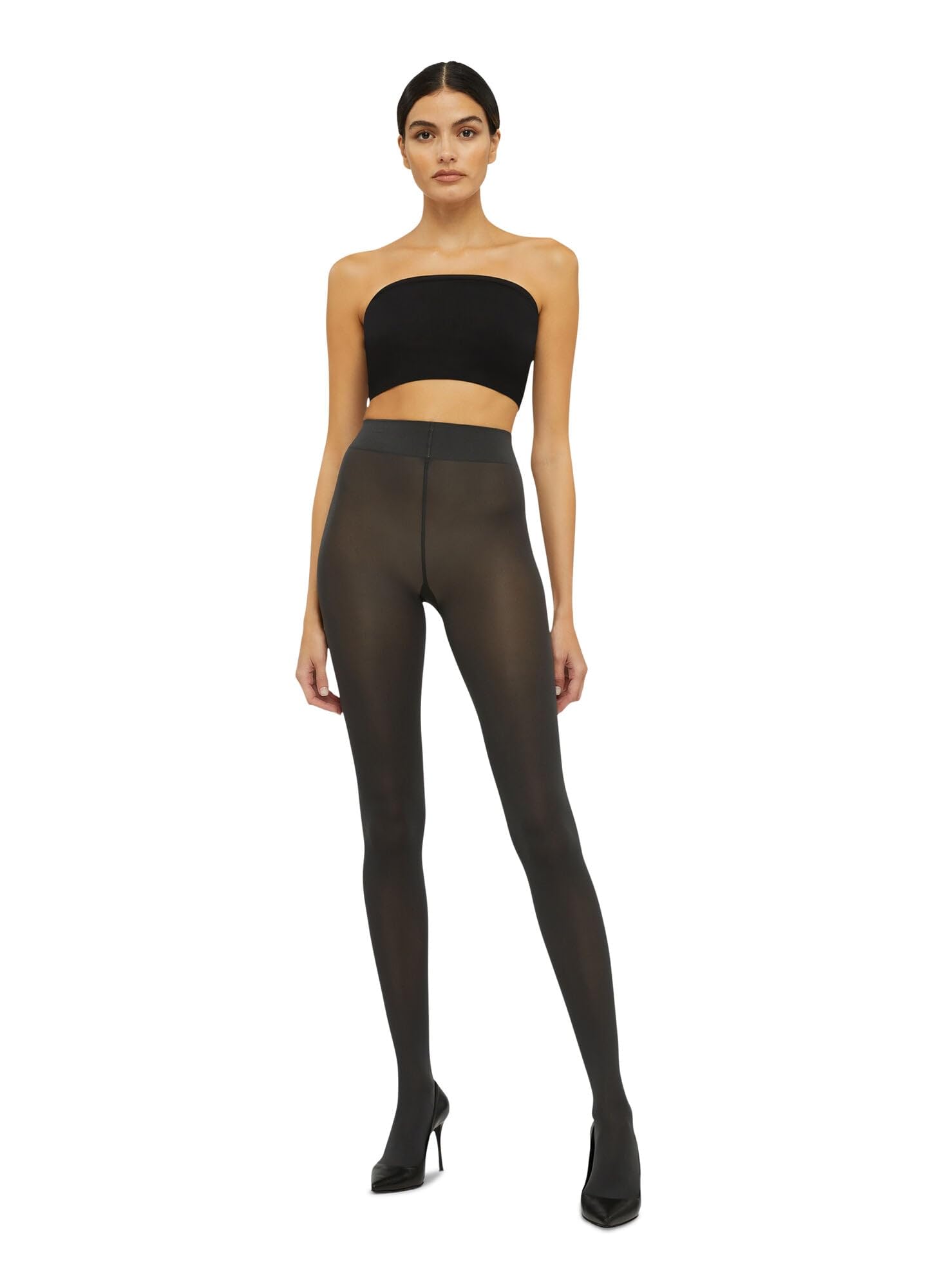 Wolford Velvet De Luxe 66 Tights - Anthracite, Size L