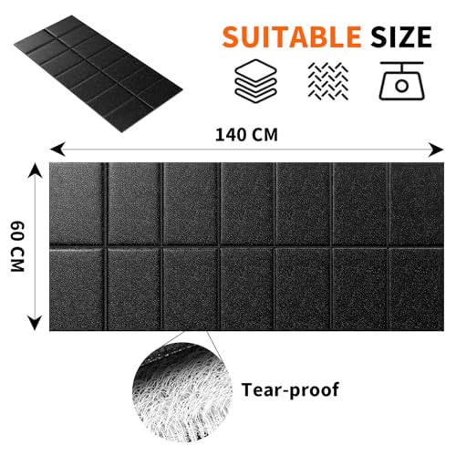 Walking Pad Mat for Carpet, Treadmill Mat for Hardwood Floors, 140x60 CM Under Treadmill on Carpet, High Density, Foldable, Floor Protection for Bike, Elliptical, Treadmill - Image 3