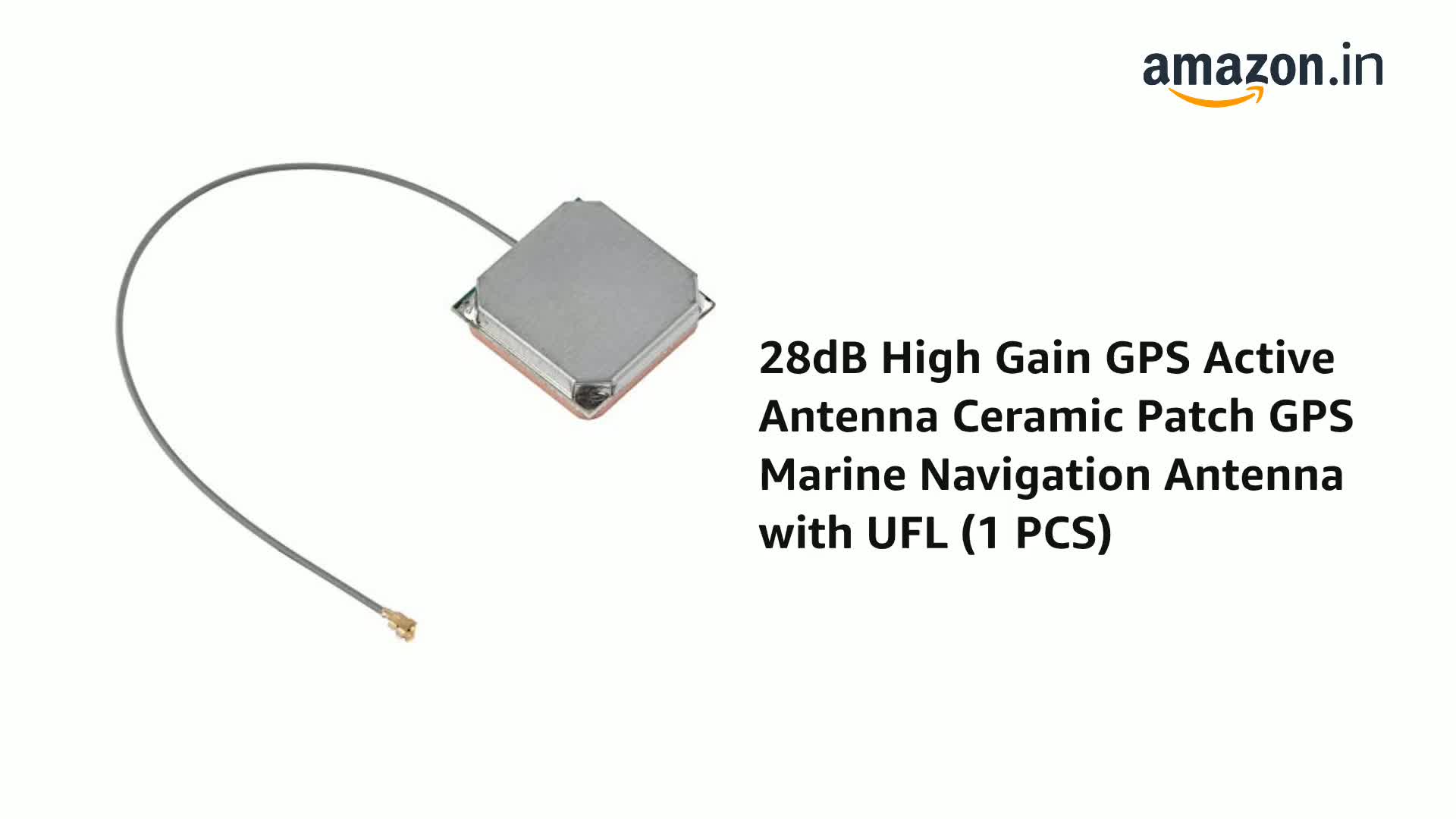 GPS-Antenne Mit Keramik-Patch, 28 DB Gain – Für Navigation, Timing & Tracking, UFL-Anschluss
