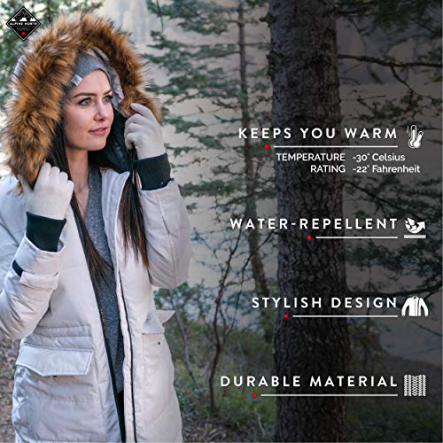 Alpine North Womens Vegan Down Drawstring Winter Parka