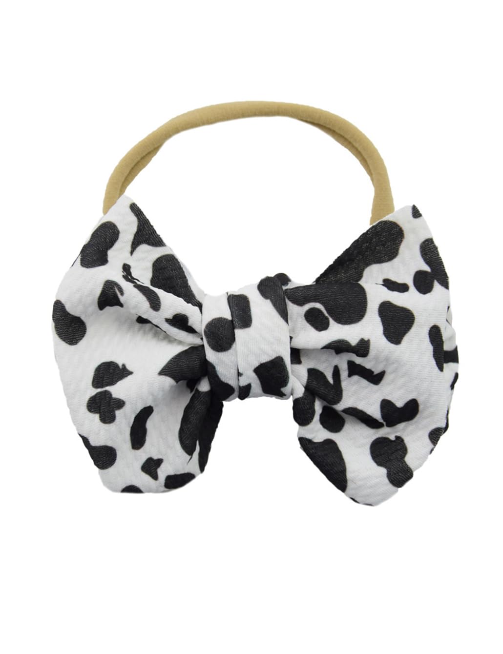 BBTDIN Cow Stria Headband Bow Baby Girl Hair Clip Bows HeadWear BBG37 (A1-Turban) image 3