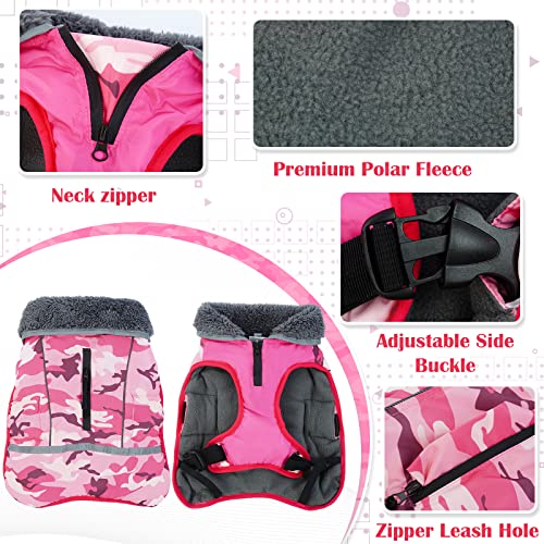 Dog Warm Coat, Doggie Winter Fleece Lining Turtleneck Jacket, Pet Reflective Cold Weather Waterproof Windproof Clothes, Classic Doggy Soft Vest Outfits, Pets Clothing For Small Medium Large Dogs Puppy #TOP2