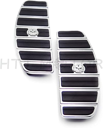 Miniatura 5 de XKH - Kit de inserción de estribo para motocicleta con calavera cromada, forma tradicional en D, compatible con TOURING FLHT FLT FLTR FLHR FLHS