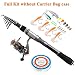 PLUSINNO Fishing Rod Reel Combos Carbon Fiber Telescopic Fishing Pole with Spinning Reel Line Lures Accessories Combo Sea Saltwater Freshwater Fishing Rod Kit