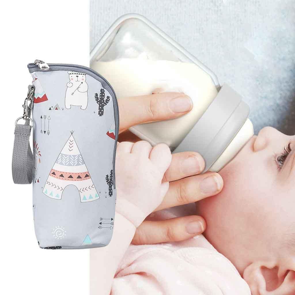 ATORSE™ Multifunctional Milk Bottle Warm Bag Breastmilk Storage Bags Cooler Bag Cartoon Gray|Baby | Feeding | Bottle & Food Warmers