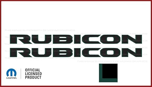 Miniatura 2 de Decal Mods Rubicon Hood - Calcomanía de vinilo gráfica para Jeep RubiconGladiator JLJT (2018-2022), negro con contorno gris oscuro FBDRKGO (juego de