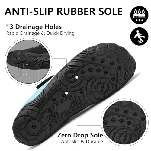 Image of Mishansha Womens Mens Water Swim Shoes Wide Toe Box Barefoot Shoes US Size 5.5-13.5 Women / 3-11.5 Men