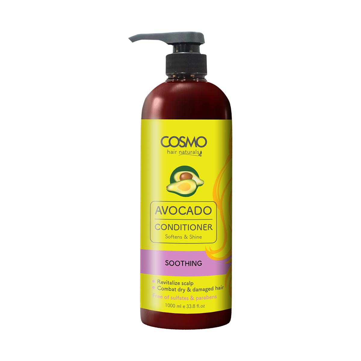 CD COSMO DESIGNS Hair Naturals Avocado All Hair Conditioner 1000ML, for Softens & Shine, Combat Dry & Damaged Hair