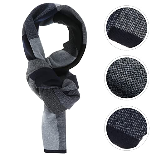 Abaodam 1 cachecol quente de inverno de lã xadrez quente cachecol masculino moderno