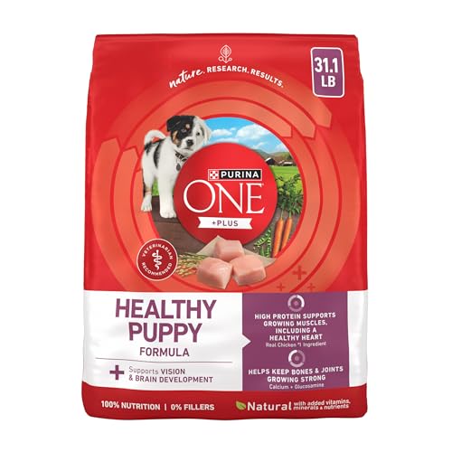 Purina ONE Plus Healthy Puppy Formula High Protein Natural Dry Puppy Food with added vitamins, minerals and nutrients - 31.1 lb. Bag