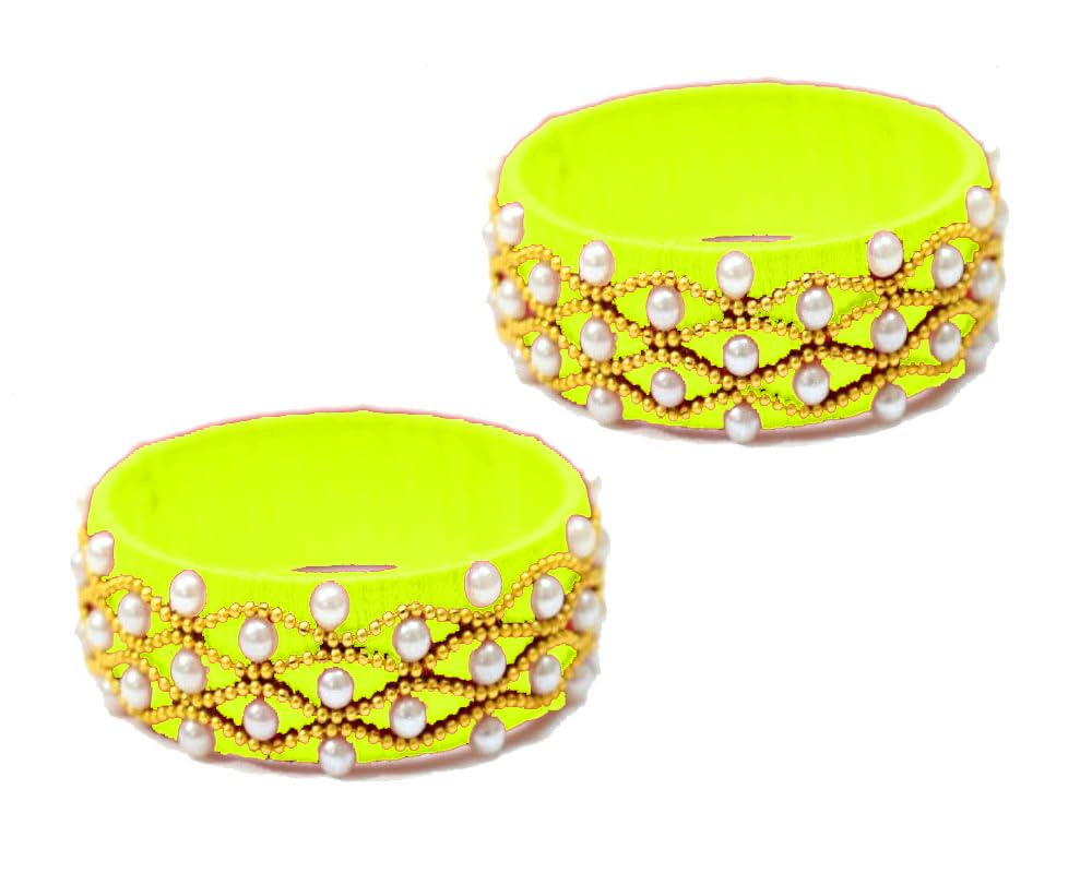 pratthipatis Silk Thread Bangles Plastic Bangle Color (Lemon Yellow) (Pack of 2) (Size-2/10) (B0DBF8XBQ3) Amazon Price History, Amazon Price Tracker