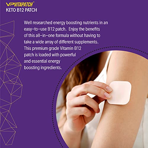 Vitapatch Keto Patch With B12 Methylcobalamin And Vitamin Guarana B12 Patch For Energy - 30 Day Supply Keto & Vitamin B12 Patches - Made In The Usa #TOP4