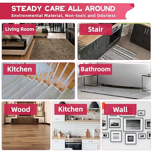 YISUMEI Teppich Klebeband Doppelseitig Extra Stark - Teppichklebeband für Bodenbeläge - Einfach zu Bedienen und Rückstandsfrei- 22 mm x 25 m