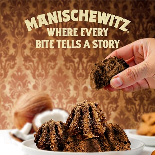 Manischewitz Chocolate Macaroons, 10 oz (2 Pack) | Coconut Macaroons | Resealable Bag | Dairy Free | Gluten Free Coconut Cookie | Kosher for Passover