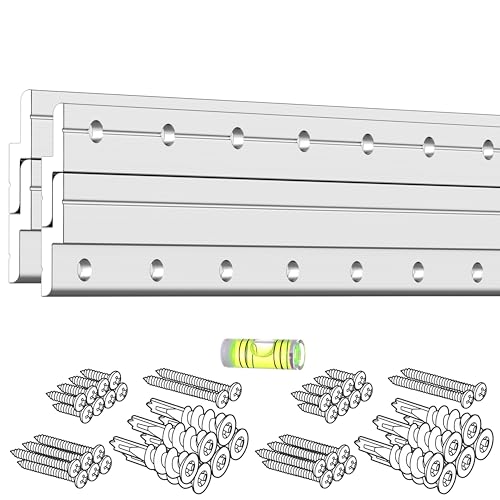 Image of Z Clips 30 inch 2 Pack - French Cleat Picture Hanger Heavy Duty - Wall Mirror Mounting Bracket - Flush Mount Hanging Kit for Shelf, Painting, Frames, Cabinet, Soundbar, Whiteboard or Headboard - 160 lb