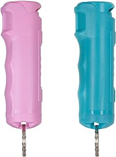 Police Magnum Keychain Pepper Spray Flip Top Safety 2 Pack 1/2oz - Maximum Heat Strength OC with Dye - Tactical Small Compact Case Holder - for Women & Men's Self Defense - Made in The USA