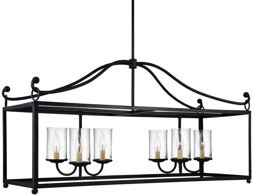 Generation Lighting F2971/6AF Declaration 6-Light Island Chandelier, Antique Forged Iron