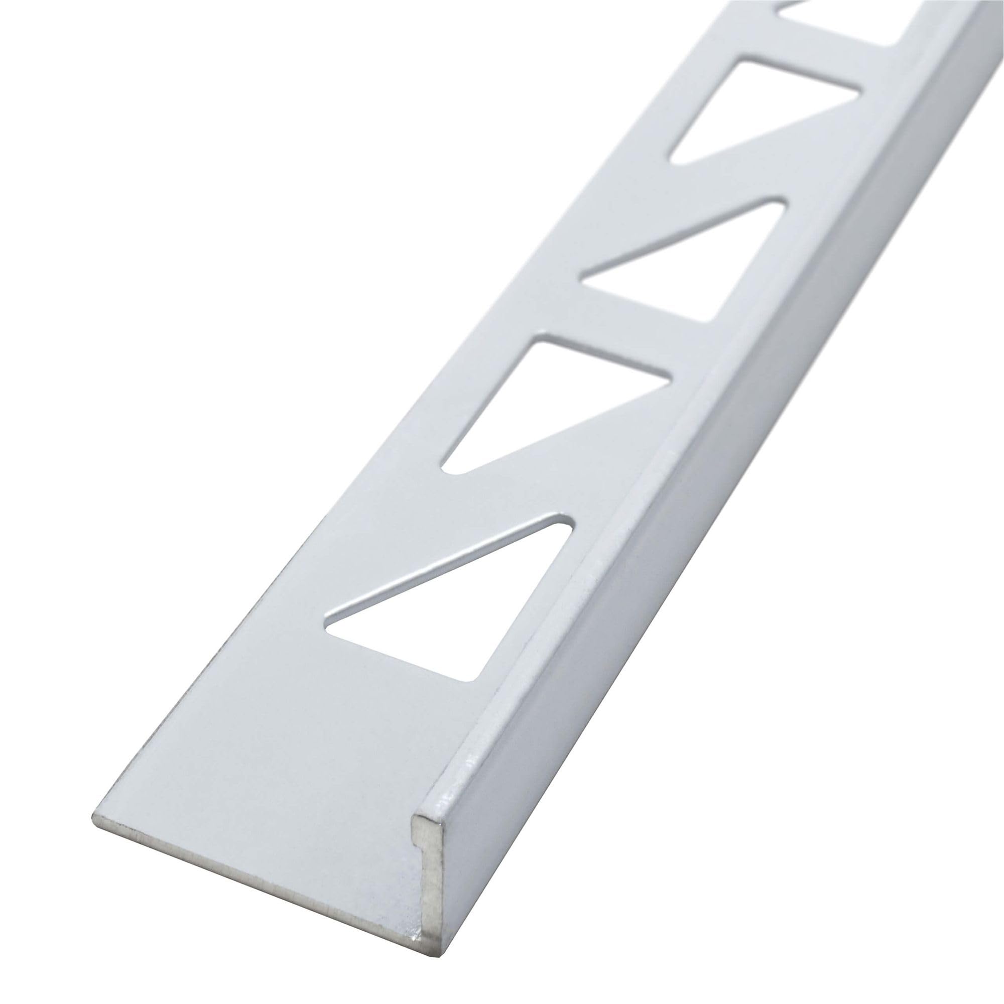 Dalsys Fliesenschiene Winkelprofil - eloxiertes Aluminium, Weiß, 2,5 m x 12,5 mm (1 Stück)