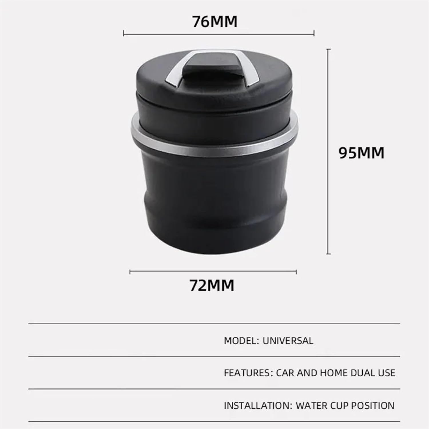 1PCS Car Ashtray Garbage Coin Storage Cup Container Cigar Ash Tray Styling Universal Size Ashtray Cup