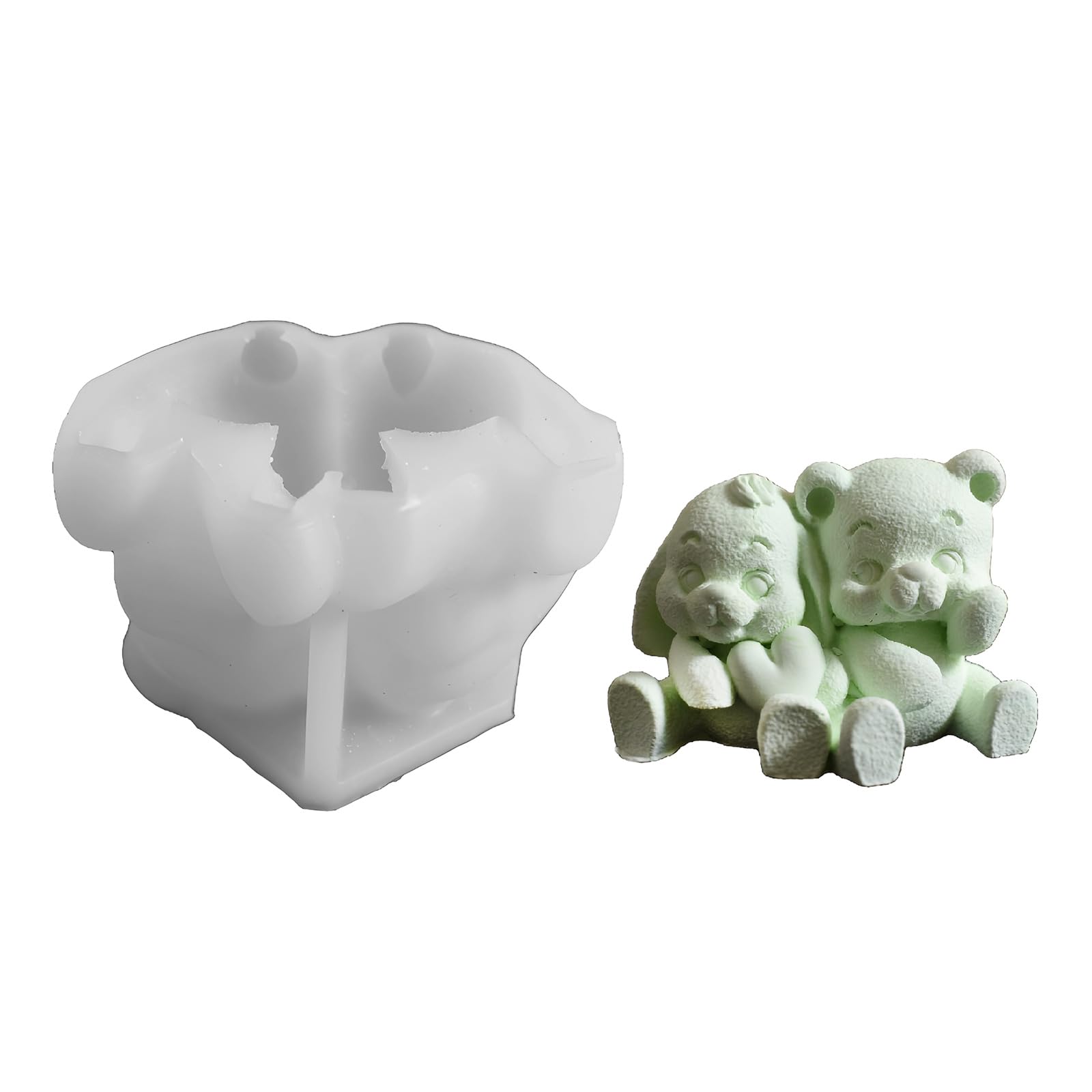 Alksubbm Food Grade Silicone Animal Candled Mold for Bear Rabbits Shapes Crafting Safely Animal