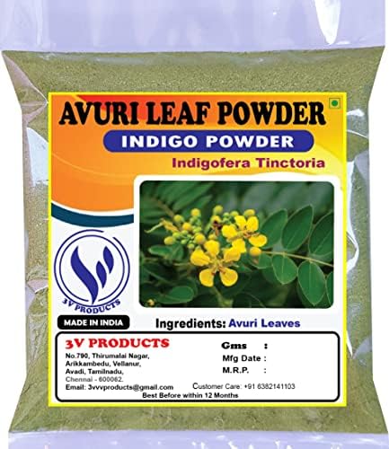 3V PRODUCTS Avuri Leaf Powder | Indigo Powder 100g